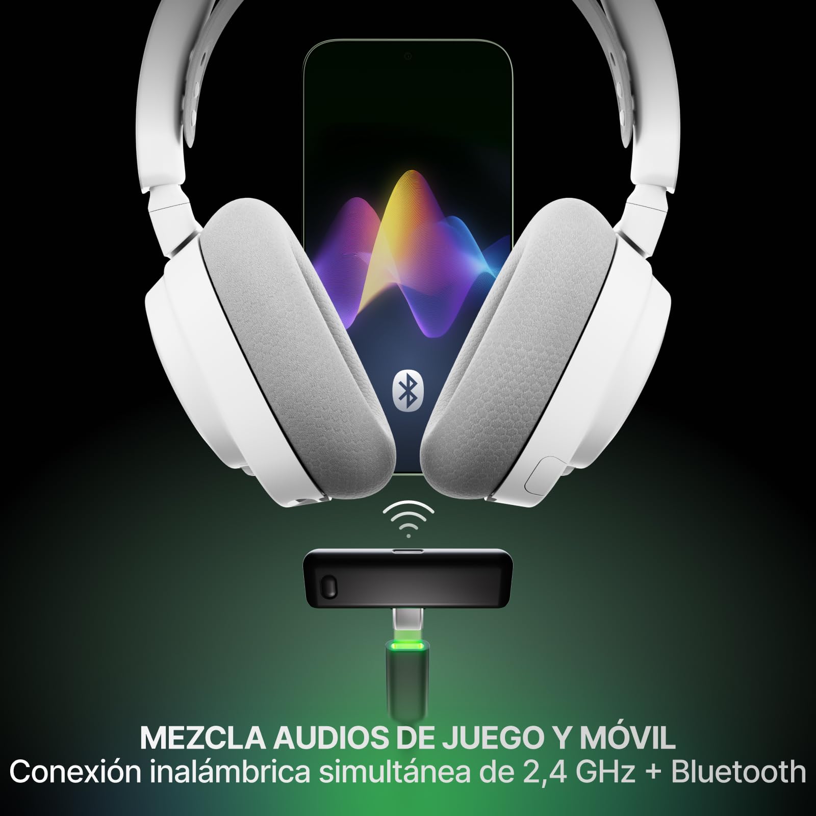 SteelSeries Arctis Nova 7X Wireless Gen2 Auriculares Gaming multiplataforma -Control de App en Tiempo Real -Más de 50 h -Controladores magnéticos de neodimio -2,4 GHz y Bluetooth -Xbox,PC,Switch1/2