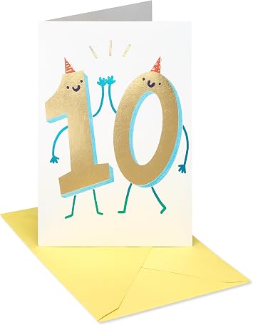 American Greetings 10th Birthday Card Double High-Five