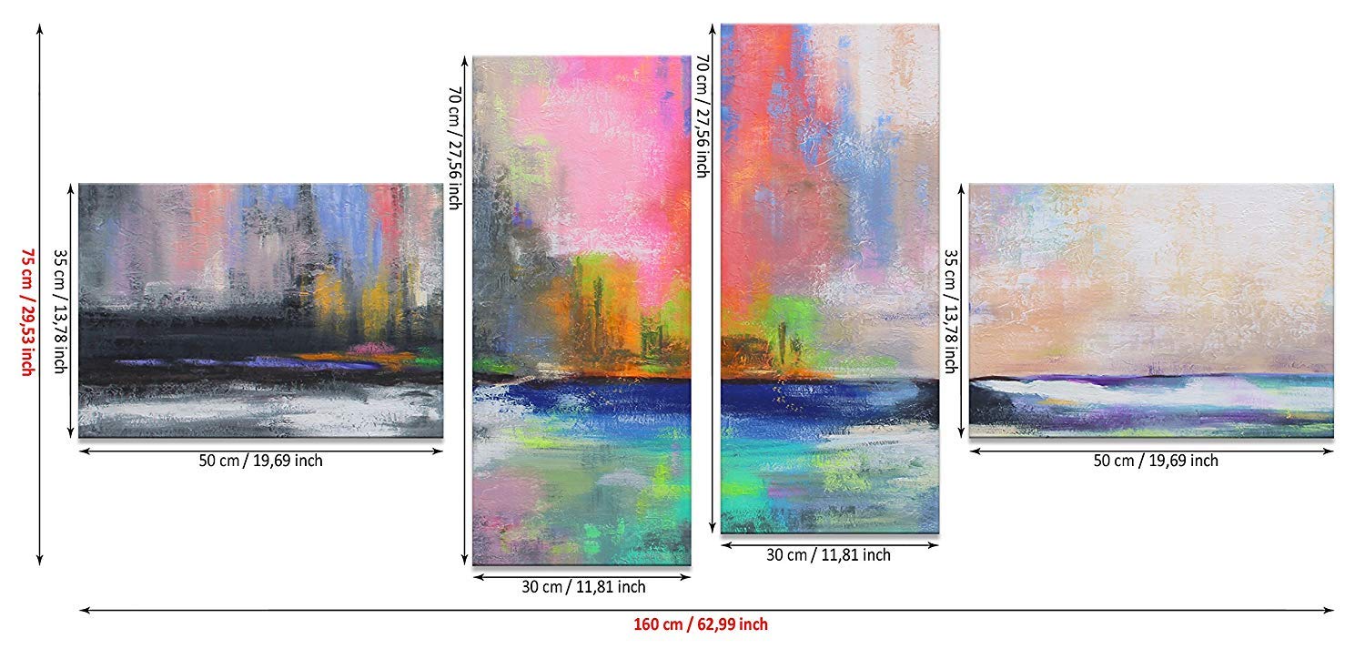 Abstract Portret Schilderij Op Canvas Handgeschilderd Moderne Wanddecoratie