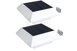 Solar Gutter Sense Lights (2 Pack): Outdoor Motion Sensor Light with 6...