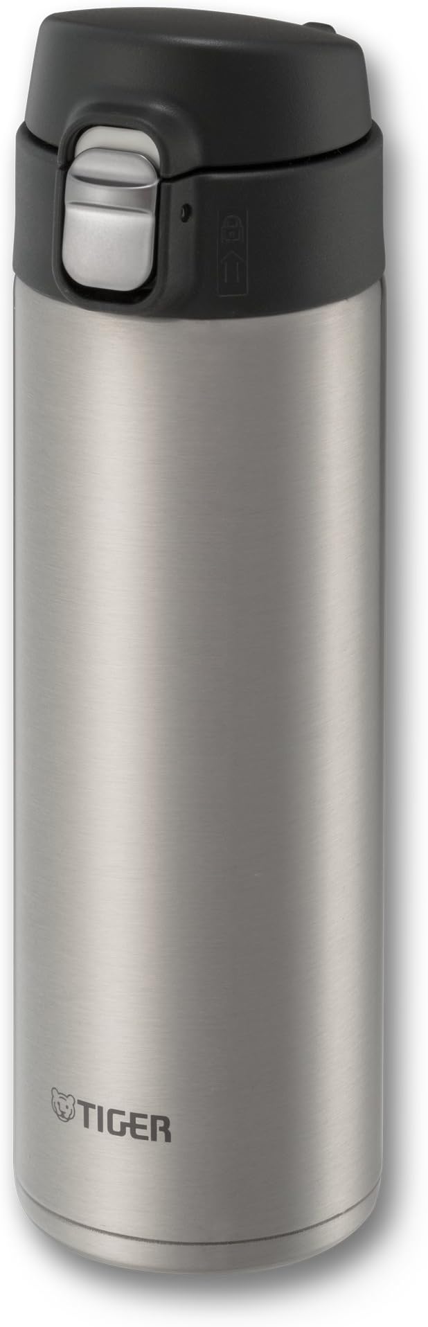 Tiger MMJ-A048 XC Vacuum Insulated Stainless Steel Travel Mug with Flip Open Lid, Double Wall, 16 Oz, Silver