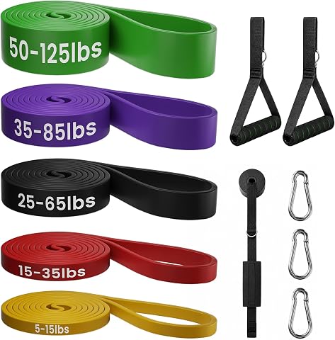 Resistance Bands Set with Pull-Up Assistance, Door Anchor, and Handles
