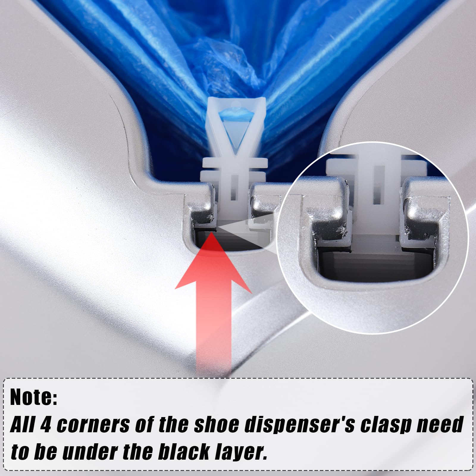 Upgrade Automatico Copertura Scarpe, Distributore di Scarpe, con coperture monouso in plastica per Ufficio, Fabbrica, Casa (Silver200Pcs)