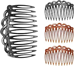 4 Pcs Hair Combs Clear Straight Hair Comb 23 Teeth Plastic Hair Comb for Women Girls