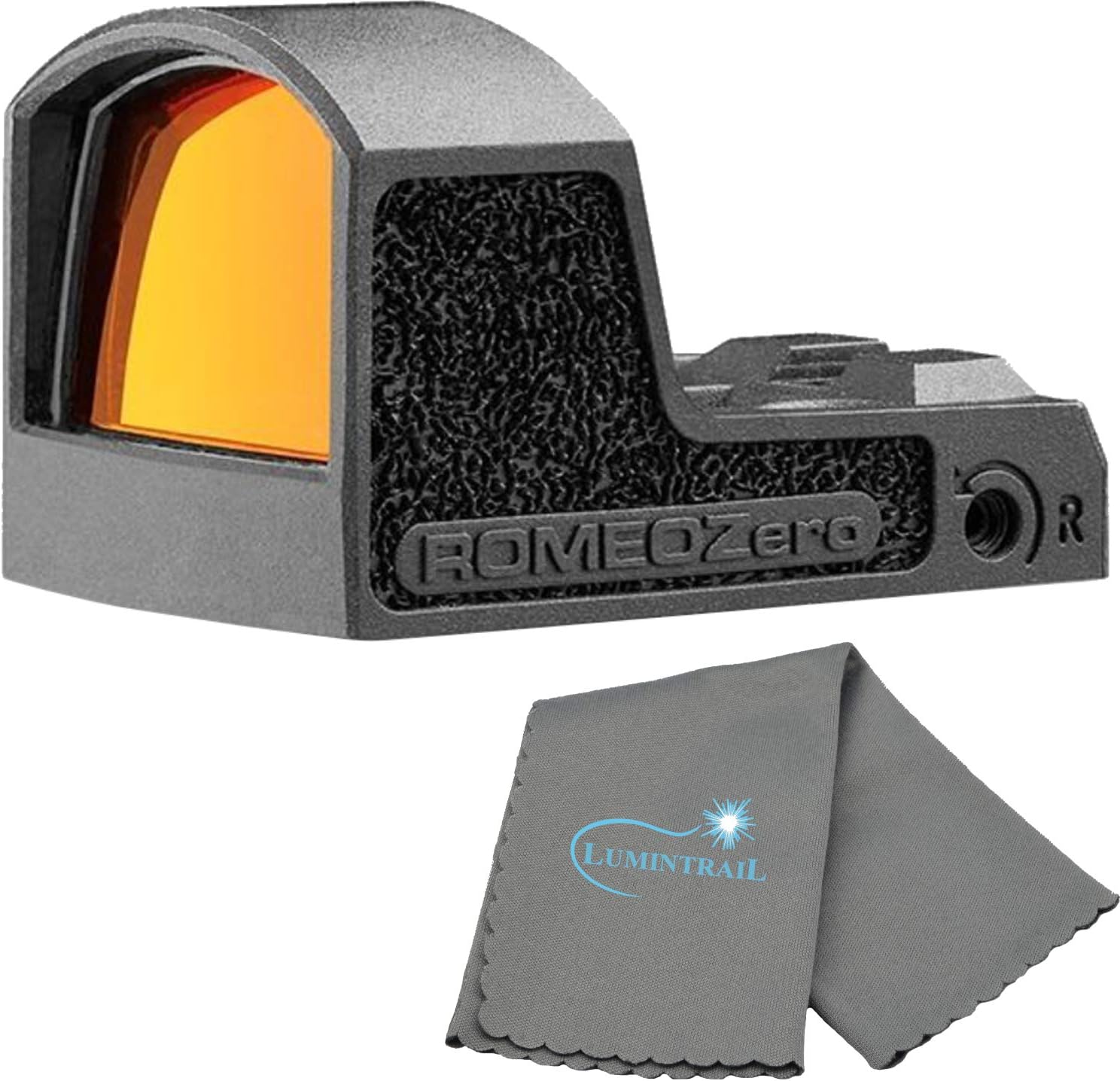 SOR01300 Romeo Zero Reflex Sight, 3 MOA Red Dot, Black, One Size, with a Lumintrail Microfiber Cleaning Cloth