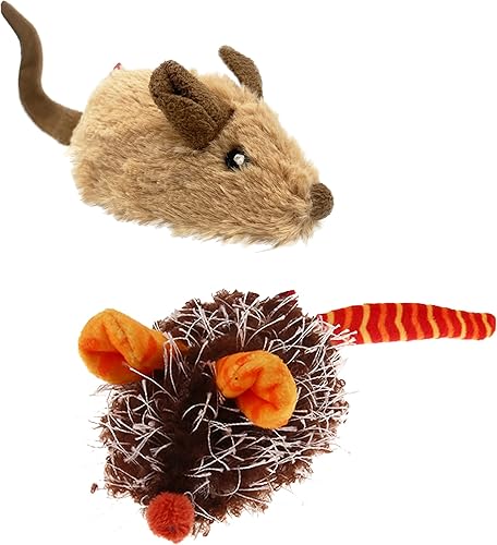 Miniatura 11 de Gigwi Juguete interactivo para gatos con sonido chirriante realista, juguete automático para gatos de interior, juguete electrónico para jugar y