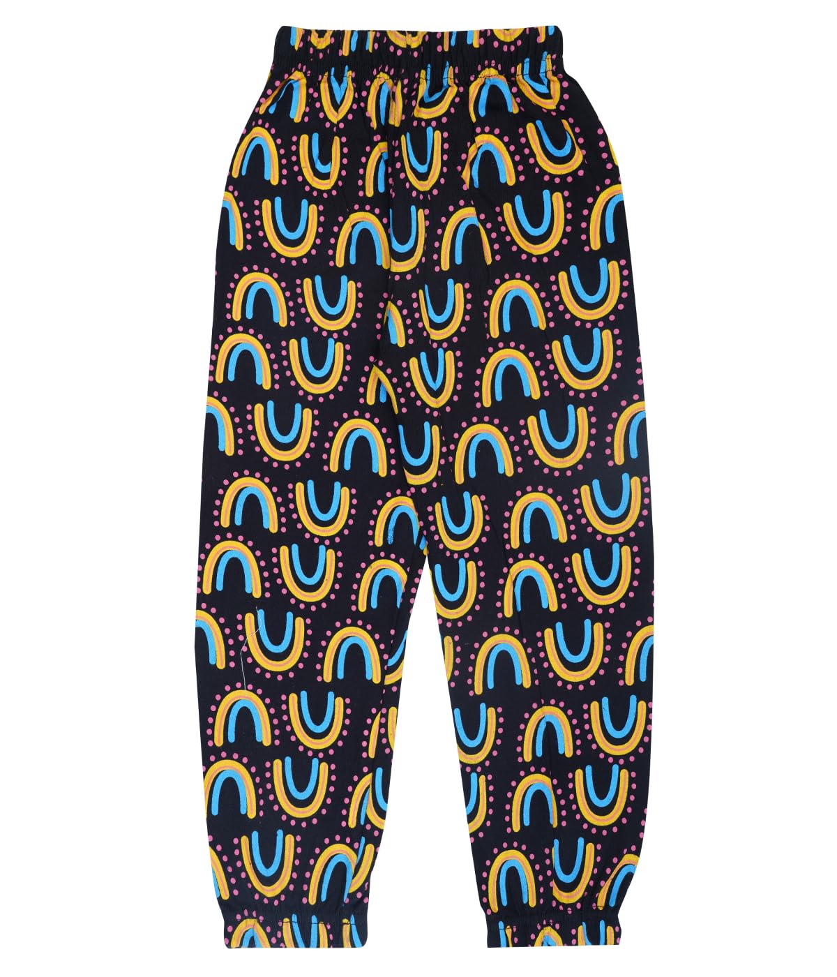 T2F Girls Cotton Regular Fit Printed Track Pant (Pack of 5) 3