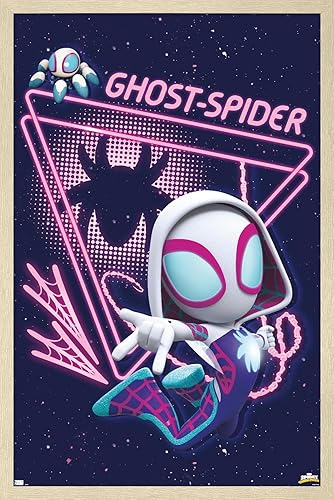 Vista 39 de Trends International Marvel Spidey And His Amazing Friends - Ghost Spider Wall Poster, 34L x 22.4W, Black Framed Version