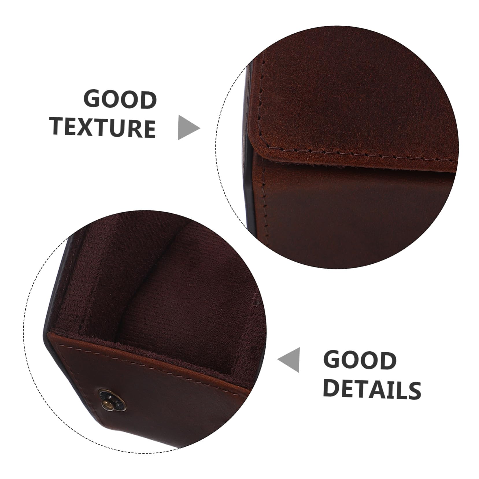 LIFKOME Étui de Voyage Cuir pour Montre Boîte Cadeau Individuelle Organisateur de Bijoux Portable Écrin pour Montre Connectée ou Classique