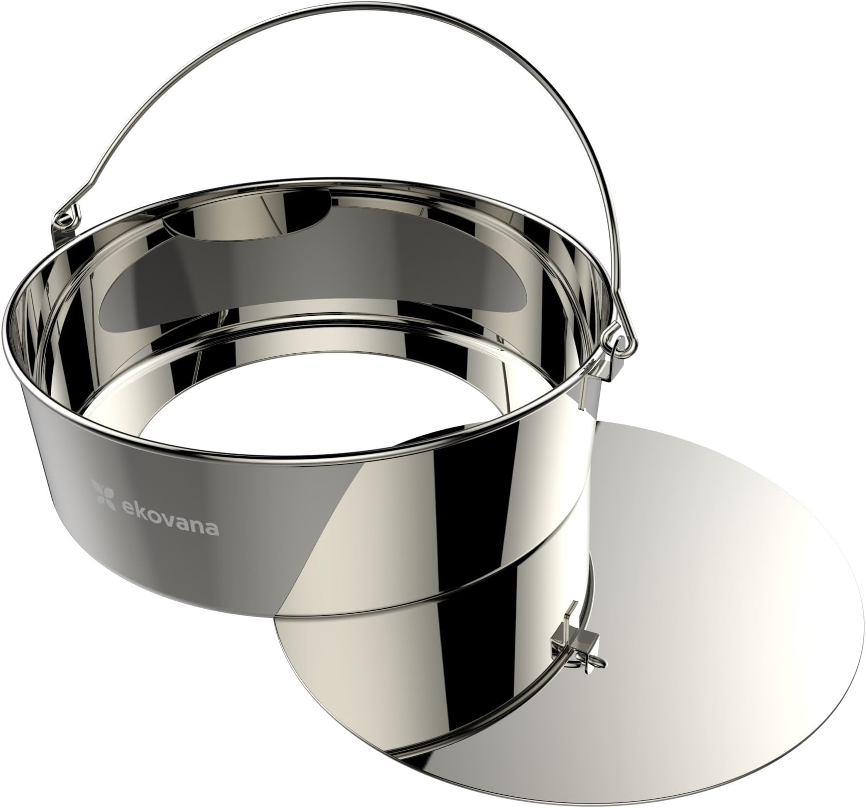 Stainless Steel Cheesecake Pan removable bottom - 7 inch round cake pan - compatible with 6qt Instant Pot and Ninja Foodi Accessories 6.5 qt