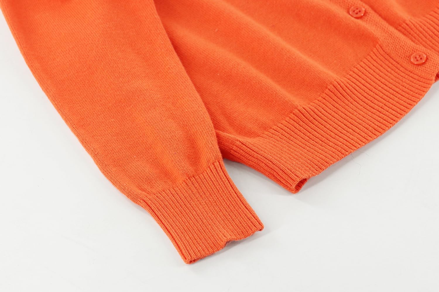 Little Kid Girls Cardigan Sweaters School Uniforms Cotton Crew Neck Knit Sweater Toddler 4Years -14 Years - Image 3