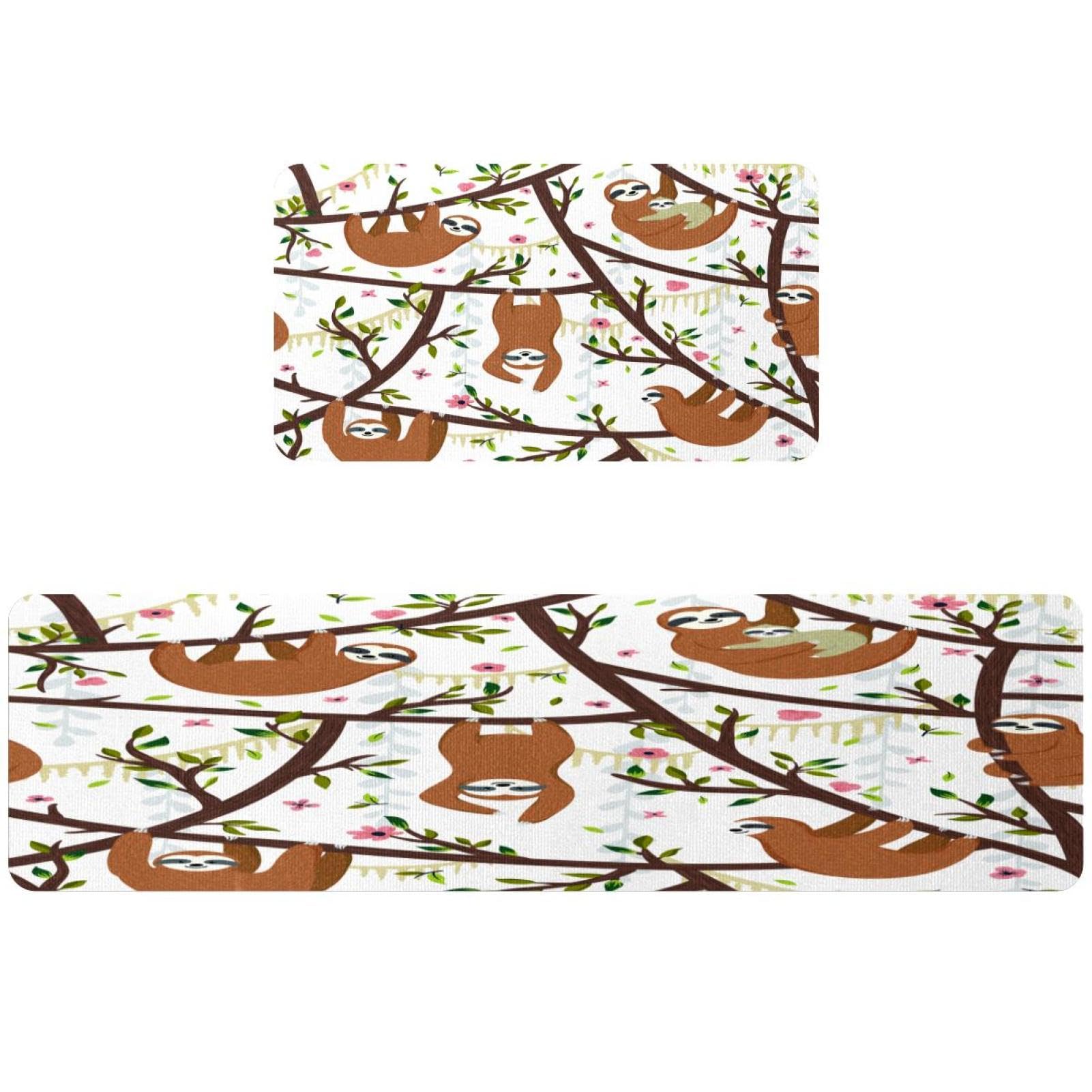 Tapetes de cocina absorbentes para solucionar manchas de agua con perezosos decorativos