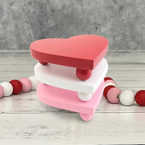 Miniatura 4 de Heart Risers - Bandeja escalonada para el día de San Valentín, mini elevadores para el día del amor, decoración del hogar, 3 unidades