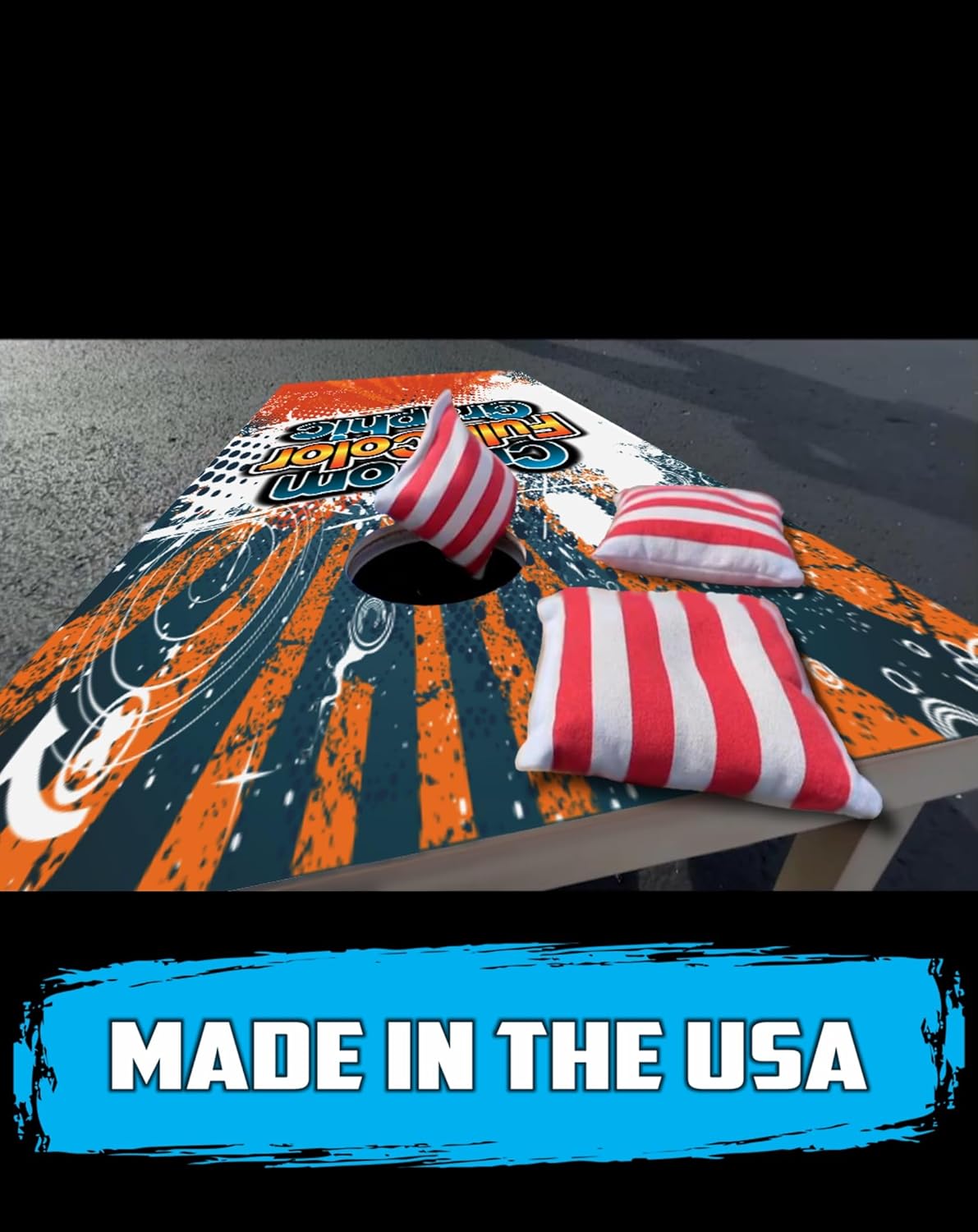 PartyToss Cornhole Boards/Bean Bag Toss Game Set w/Optional LED Lights & Graphics - Choose Your Model