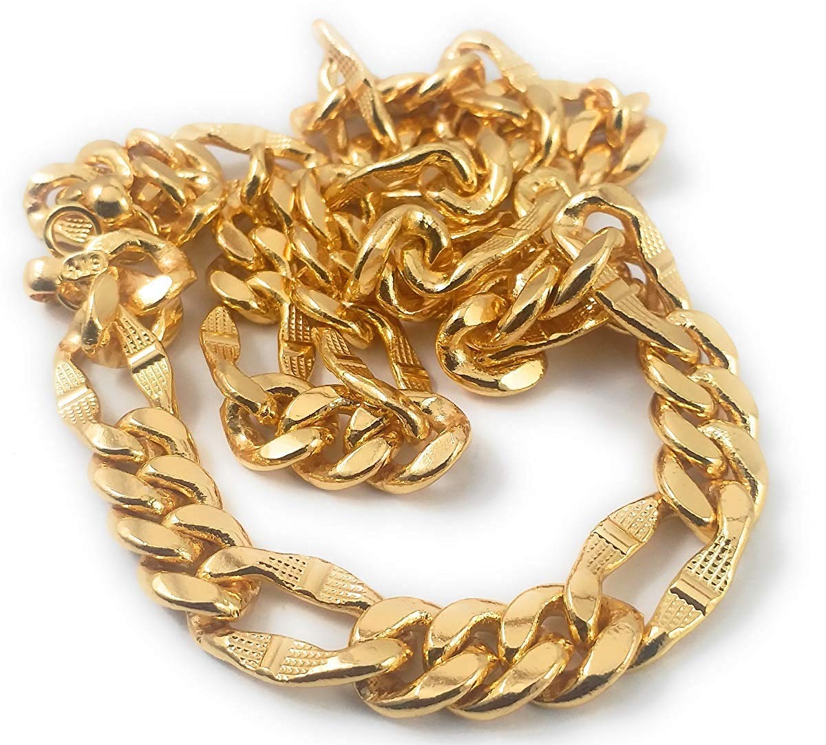 AFJ GOLD Brass Brass and Onyx Neck Chain for Boys & Mens (Yellow) (B07LDC4NZJ) Amazon Price History, Amazon Price Tracker