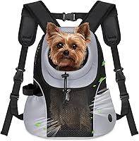 Vista 18 de WOYYHO Mochila Transportadora para Mascotas Perros, Mochila Frontal para Perros Pequeños, Mochila de Viaje para Perros de Malla Ventilada