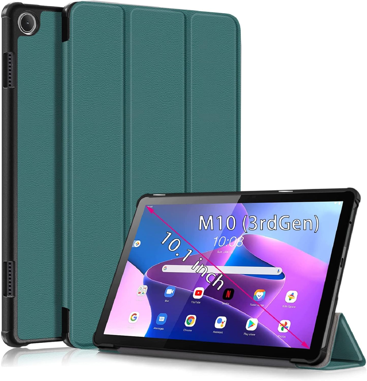 idudao Case for Lenovo M10 3rd Gen 10.1 inch, Tab Tablet Cover Folio Hard Case Shell Fit for TB