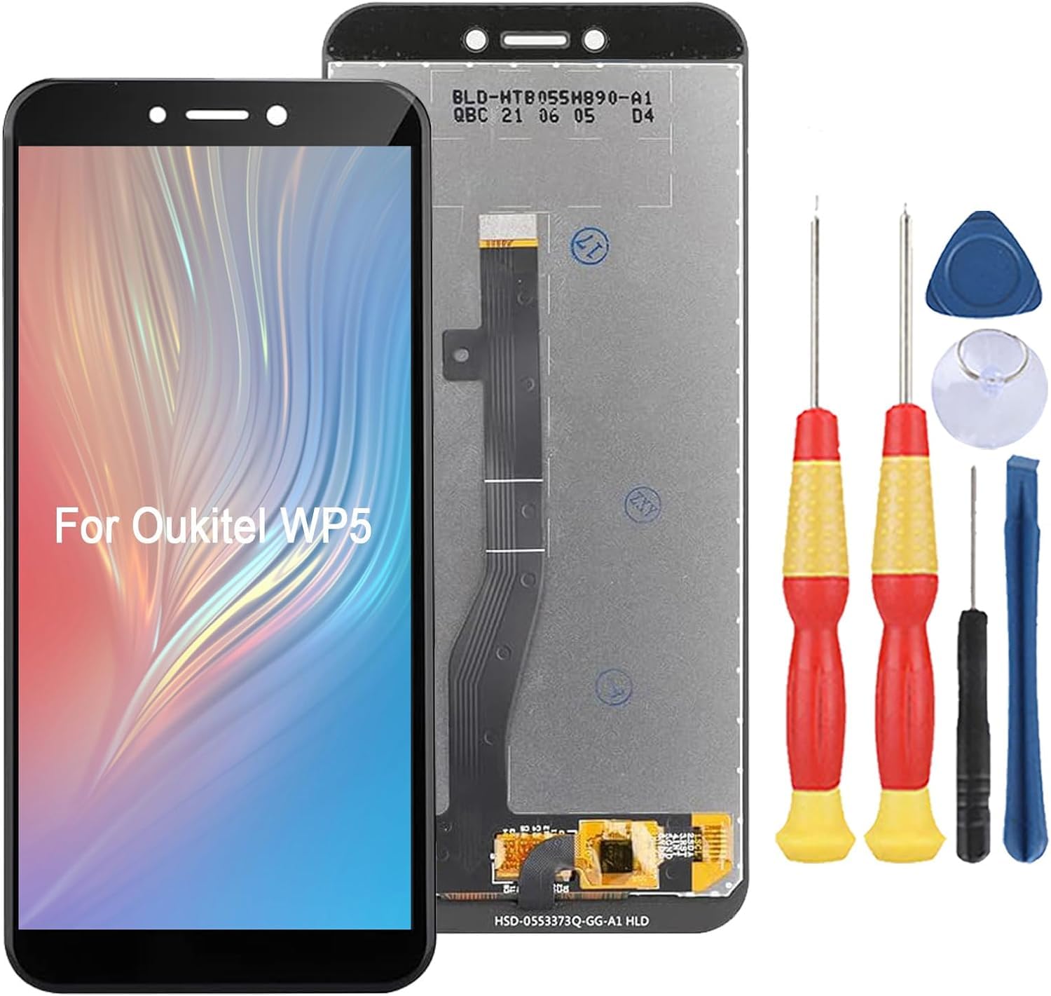 LCD Display Compatible with OUKITEL WP5/WP5 Pro LCD Display Touchscreen Assembly Repair Replacement Parts with Tools
