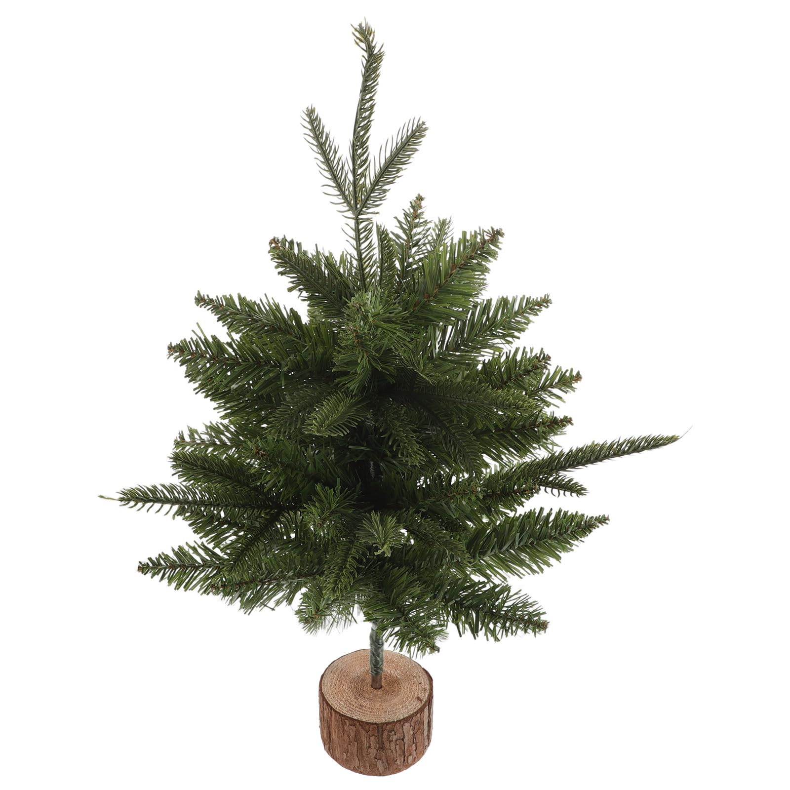 5 Stück Künstlicher Tischweihnachtsbaum 45cm mit Holzsockel für