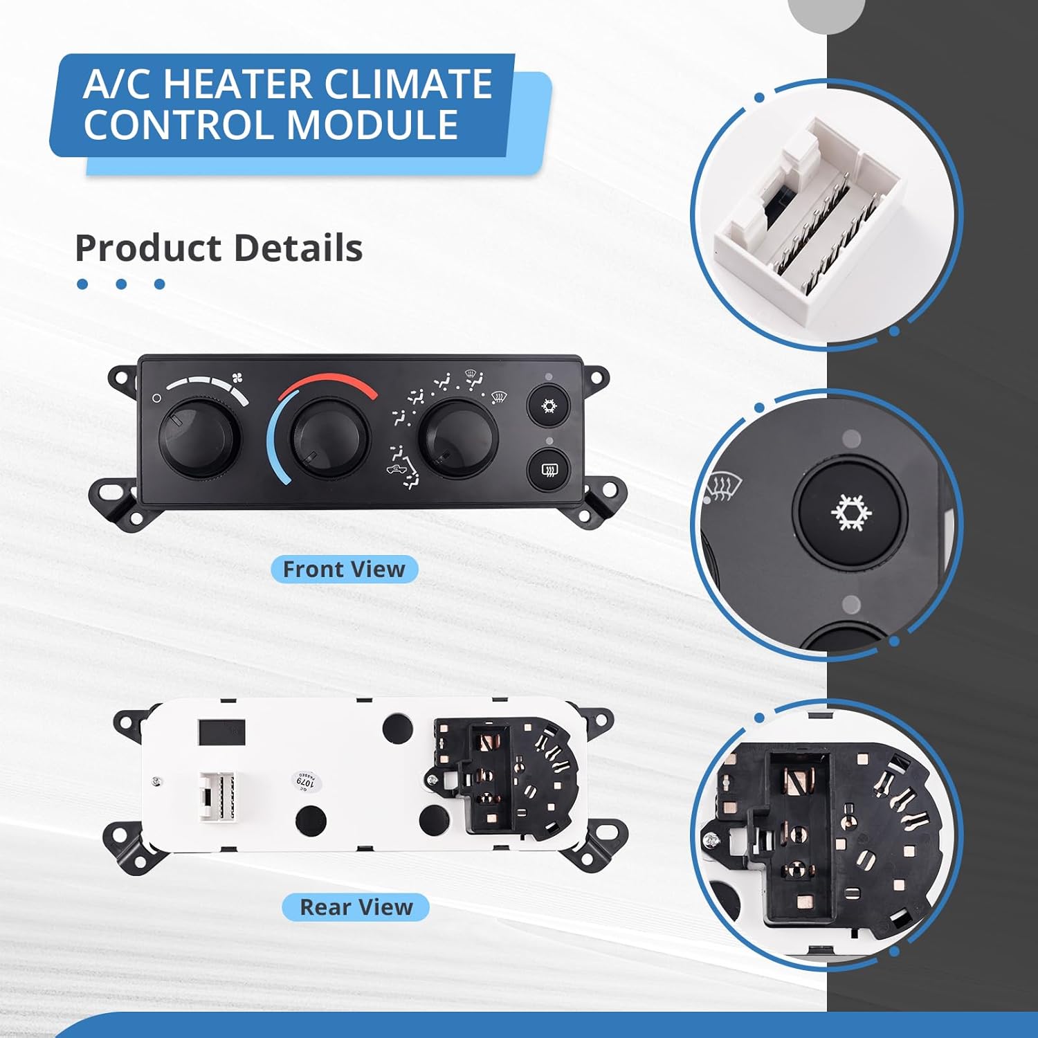 P55056569AD Dodge A/C Heater Climate Control Module Compatible with 2006-2008 Dodge Ram 1500 2500 3500, 2008-2011 Dodge Dakota Replace#P55056569AD, 55056569AE