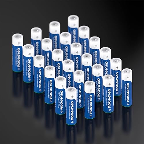 Miniatura 8 de Deleepow AA Nimh - Baterías recargables de 3300 mAh Nimh AA 1200 ciclos, 1.2 V, paquete de 24 (no incluye cargador)