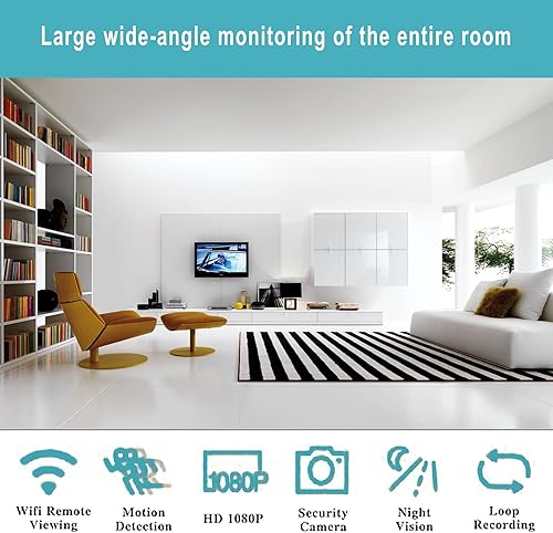Miniatura 2 de Cámara de seguridad inalámbrica 1080P para interiores con detector de humo, cámara IP inteligente WiFi, sistema de vigilancia domo con visión
