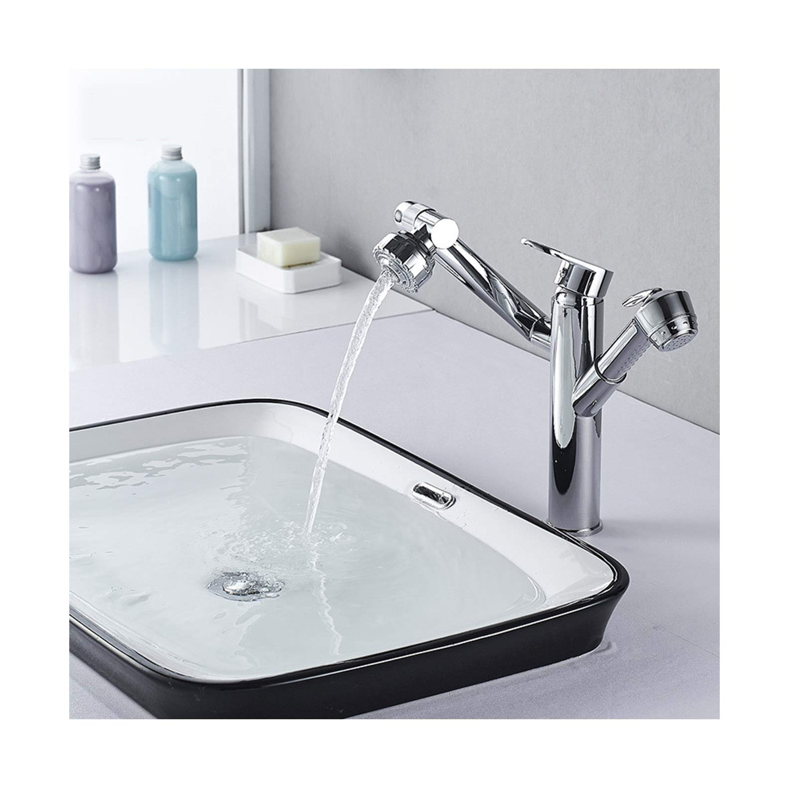 Mitigeur de salle de bain rotatif pour simplifier la routine matinale et le lavage des cheveux
