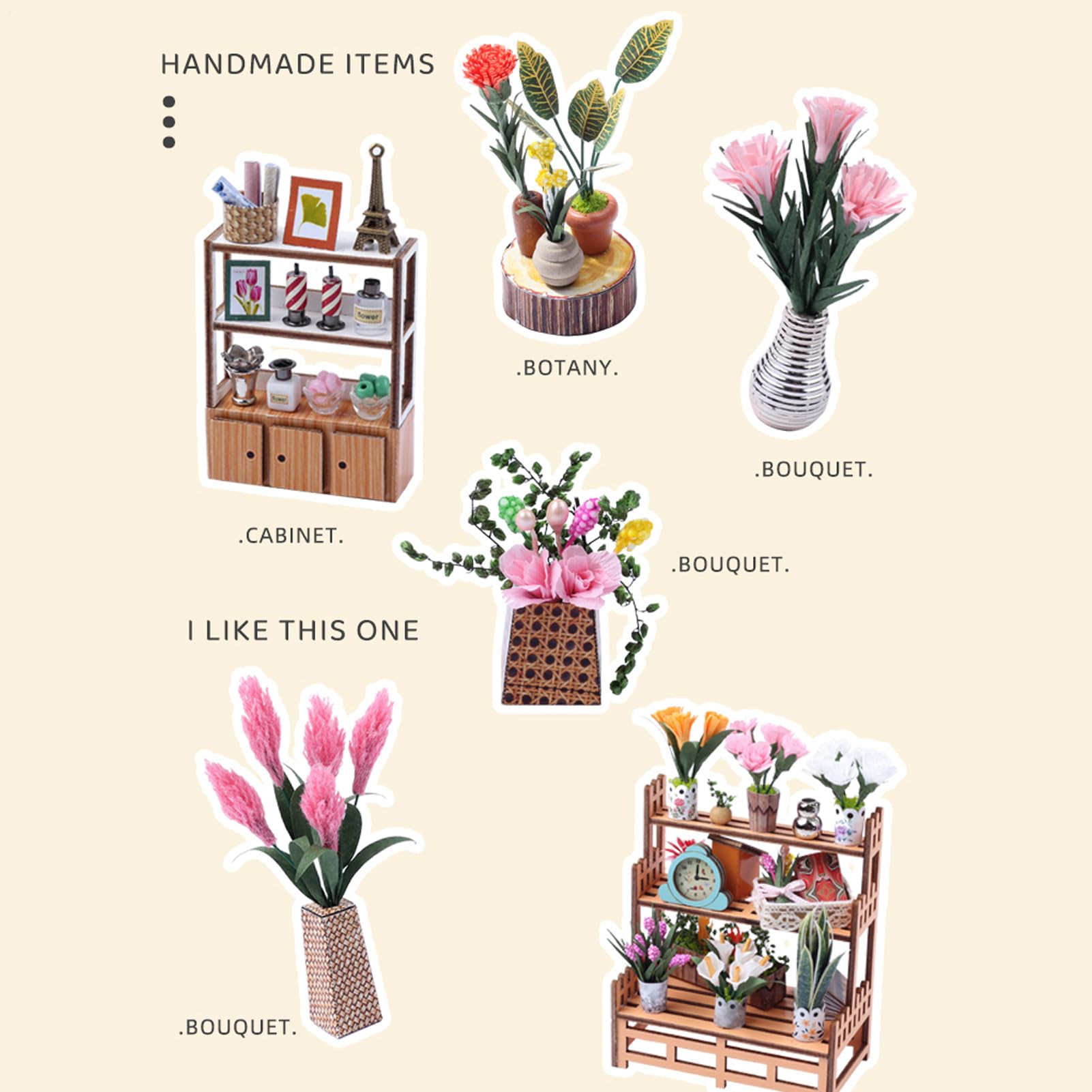 Kit Casa Miniatura Artigianale 3D Serra in Legno Puzzle DIY | Casa Mobili e Colla per Attrezzi Progetti Fai-da-te Creativi per Arredo di Mini Casa per Natale e Compleanno