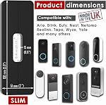 Support mural collant universel sans rupture compatible avec Aosu, Arlo, Blink, Eufy, Nest, Netamo, Reolink, Tapo, Wyze Video Doorbell Wireless Security Camera & Autres adhésifs (SLIM taille)