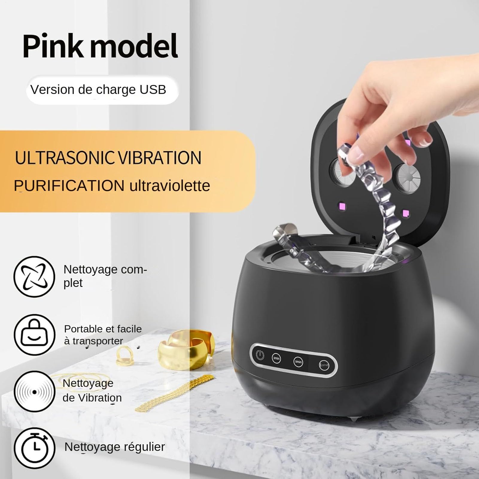 Pulitore ad ultrasuoni per dispositivi dentali | pulitore di allineatori