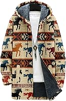 Vista 24 de MARSVOVO Aztec Ethnic - Suéter de punto para hombre, con cremallera y capucha, estilo casual, elegante, con forro polar, chaqueta de punto