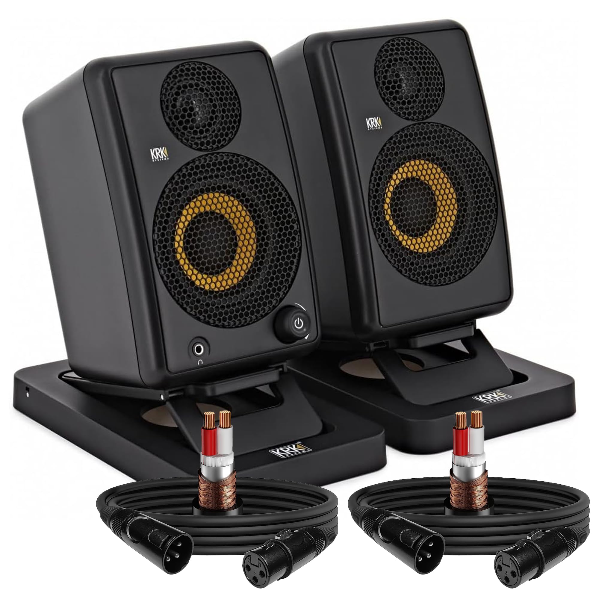 KRK GoAux 3 3-Inch Bi-Amped Portable Bluetooth Studio Monitors