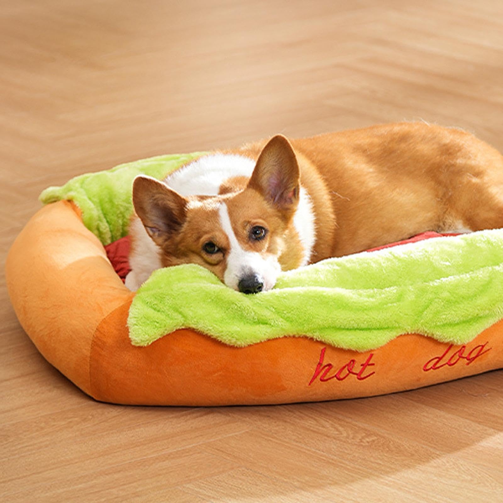 Letto per Cani Cuccia Cane Cuscino Morbido Tappetino Animali con Copri Letto Rimovibile Lavabile Fondo Antiscivolo Peluche Traspirante Adatto a Gabbie, XL