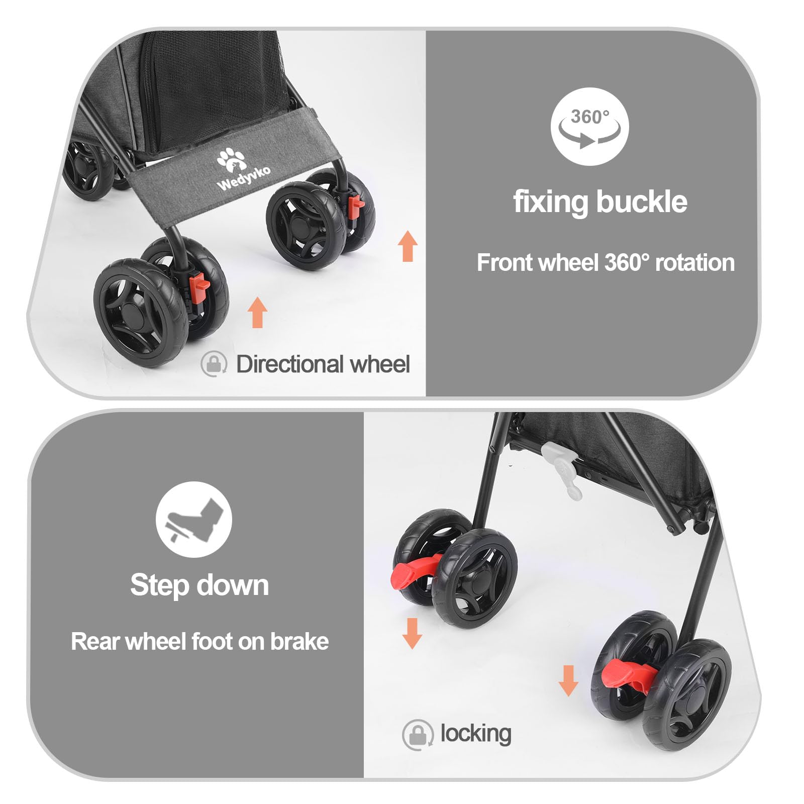 Wedyvko Umbrella Dog Stroller for Small Dogs