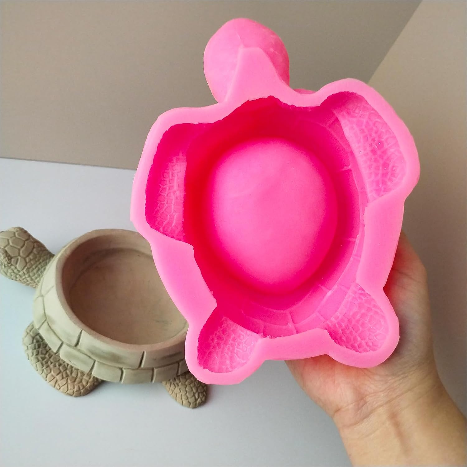 Turtle Silicone Planter Molds, 3D Turtle Plant Pot Resin Cement Concrete Molds, Unique Animal Candle Holder Container Storage Box Mold, Epoxy Resin Art Craft Mold Home Decor