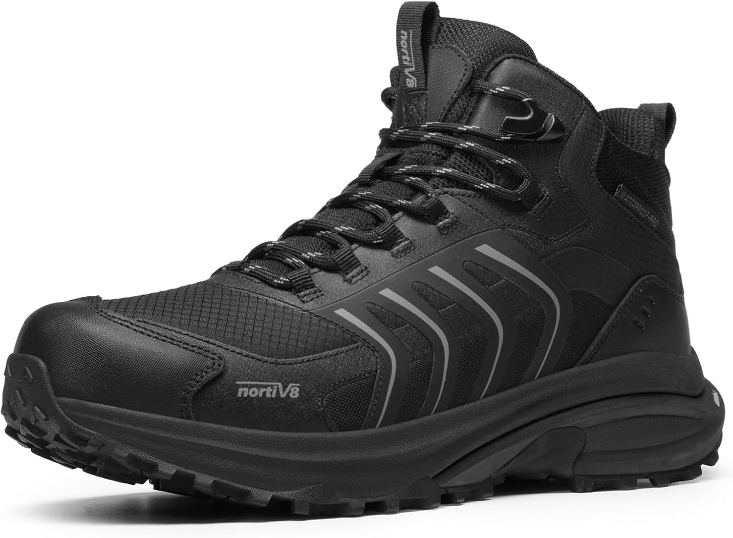 NORTIV 8 Men's Waterproof PRO Hiking Boots Lightweight Outdoor Trekking Camping Climbing Shoes for All Day Comfort Armadillo FieldLite