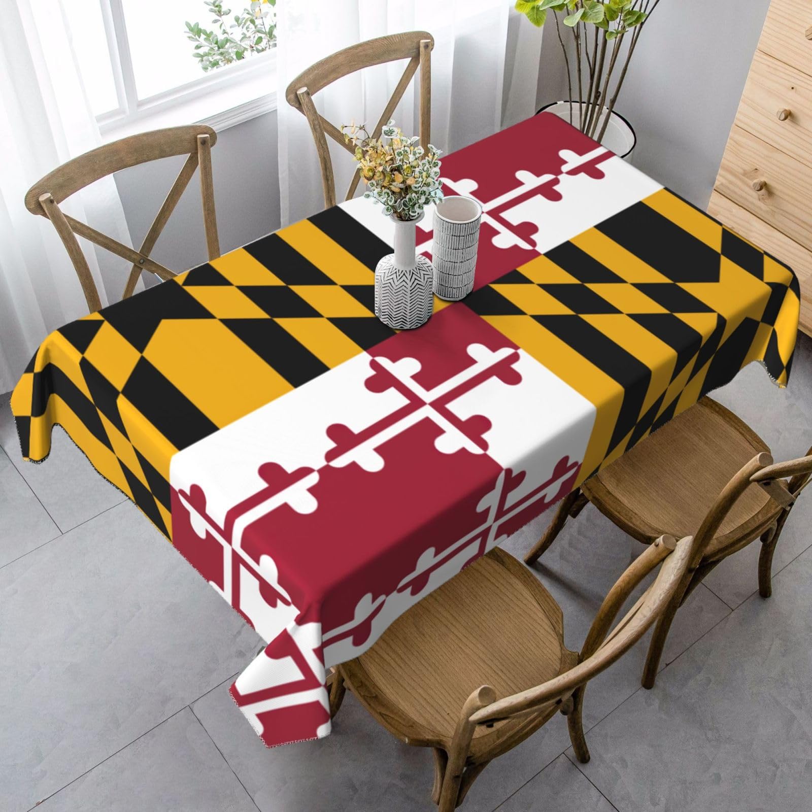 Nappe Maryland State Flag imprimé nappe salle à manger 137x183