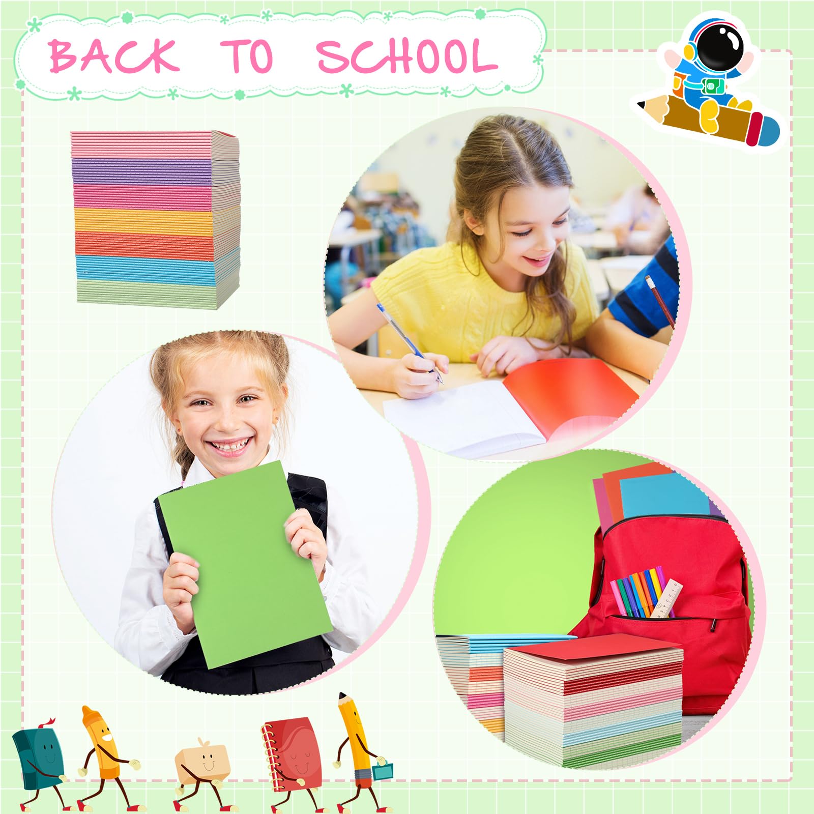 Paquete de 150 cuadernos de papel kraft A5, 60 páginas, cuadernos de composición de tapa suave, diarios de viaje a granel con rayas para viajeros, estudiantes, aula, hogar, oficina, suministros