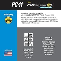 Vista 5 de PC-Products PC-11 - Pasta adhesiva epoxi de dos partes de grado marino, 1/2 lb en dos latas, blanco apagado 80115