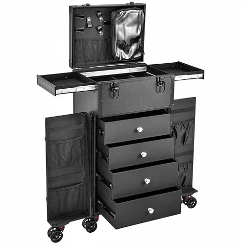 Professional Makeup Case Multiple Compartments Extra Large - Black