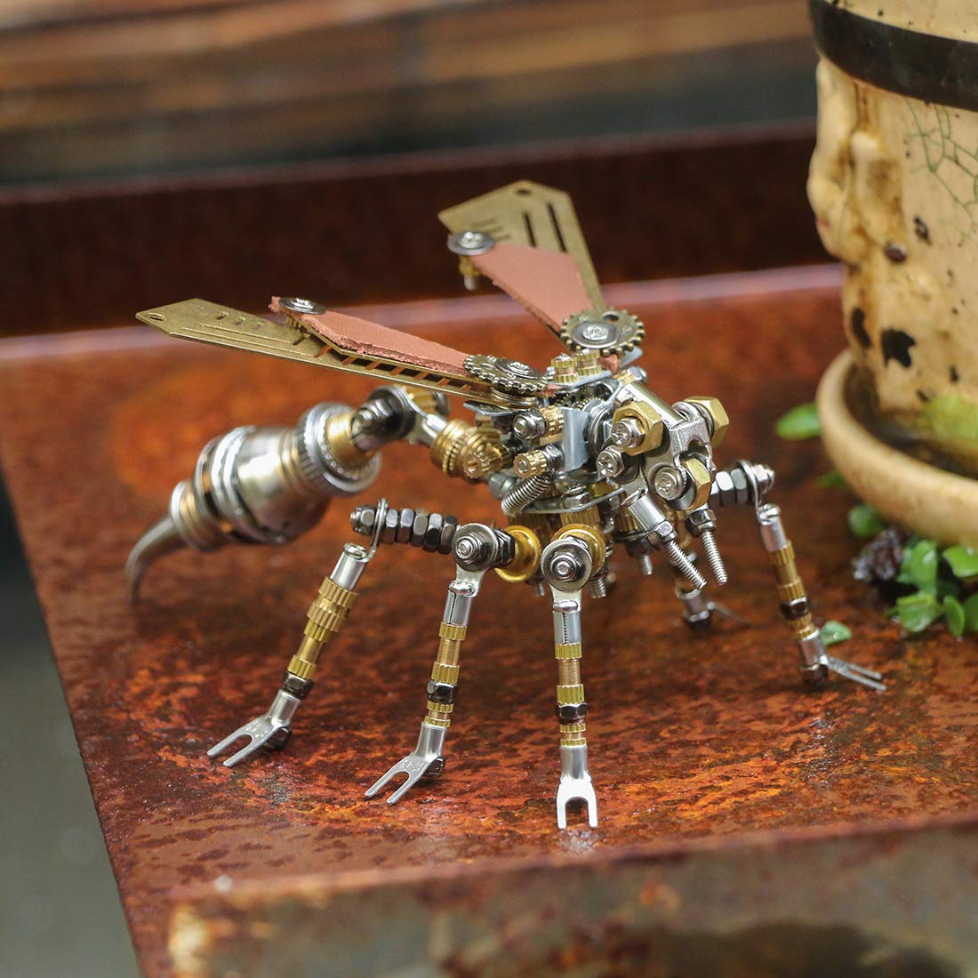 Zestaw 3D Metal Puzzle Mechaniczny Osa Model, 295 szt. Stalowych Metalowych Puzzle 3D Miniaturowe Modele, Puzzle 3D Łamigłówki Metalowe Ozdoby Stali Nierdzewnej Dorosłych