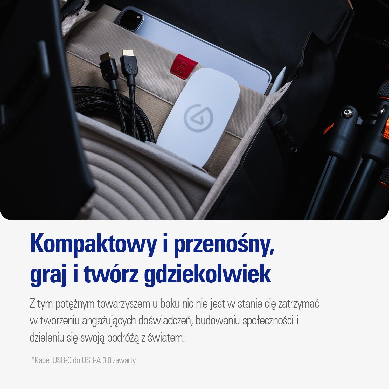 Elgato Game Capture Neo – przenośna karta przechwytująca USB 4K60 HDR Passthrough, nagrywanie wideo 1080p60 - do PS5|Xbox|Nintendo Switch 2 - OBS, Quicktime i nie tylko - Plug & Play|działa na