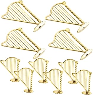 Garneck 10Pcs Decoração De Natal Em Miniatura Harpa Em Miniatura Instrumento Musical Decoração Da Árvore De Natal Instrumento Musical Acessórios De Decoração Ornamento Decorações