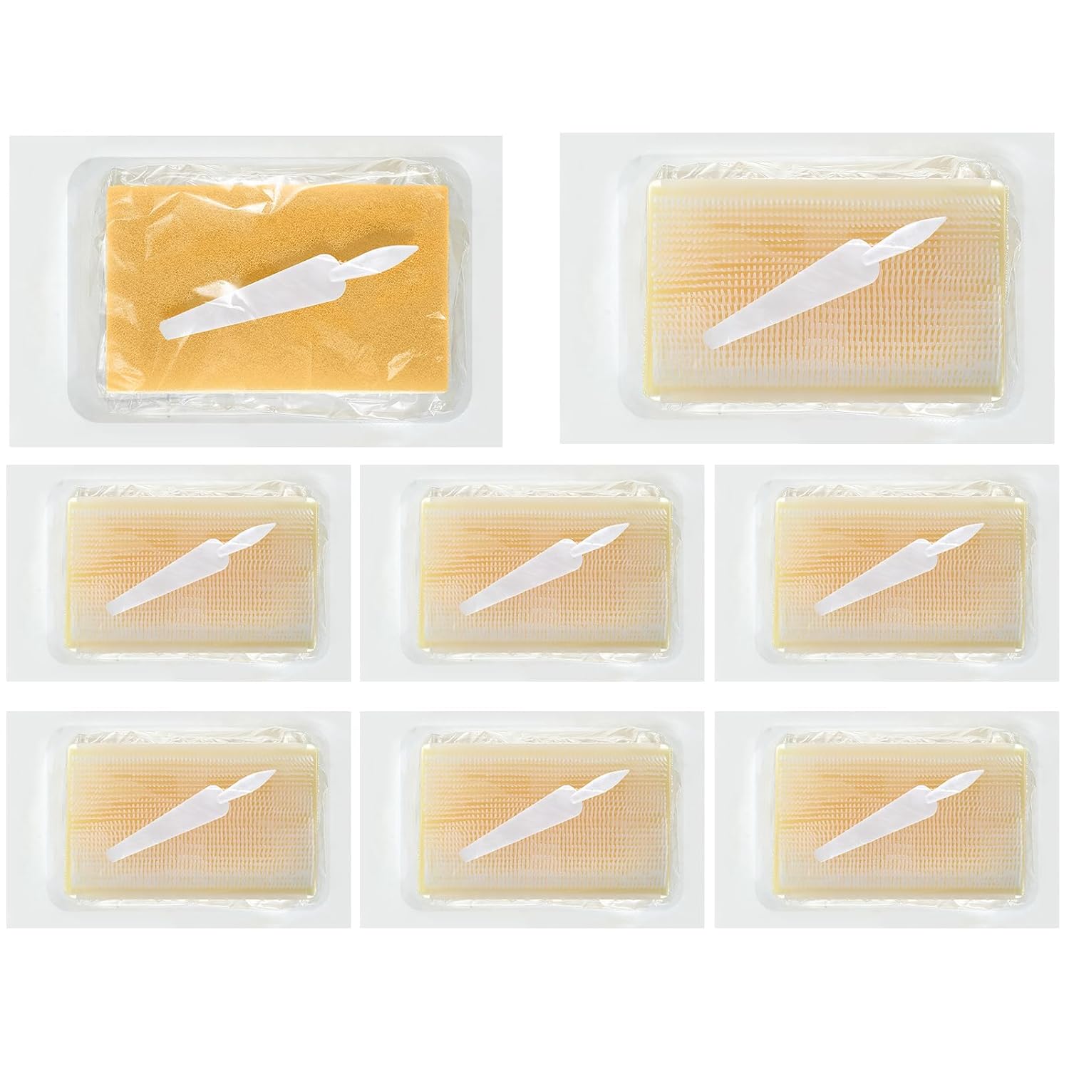 50 Pcs Surgical Hand Scrub Brush with Sponge Disposable Double Sided Cleaning Scrub Brush for Nails Sensitive Skin Wound Care Doctors Office Cat