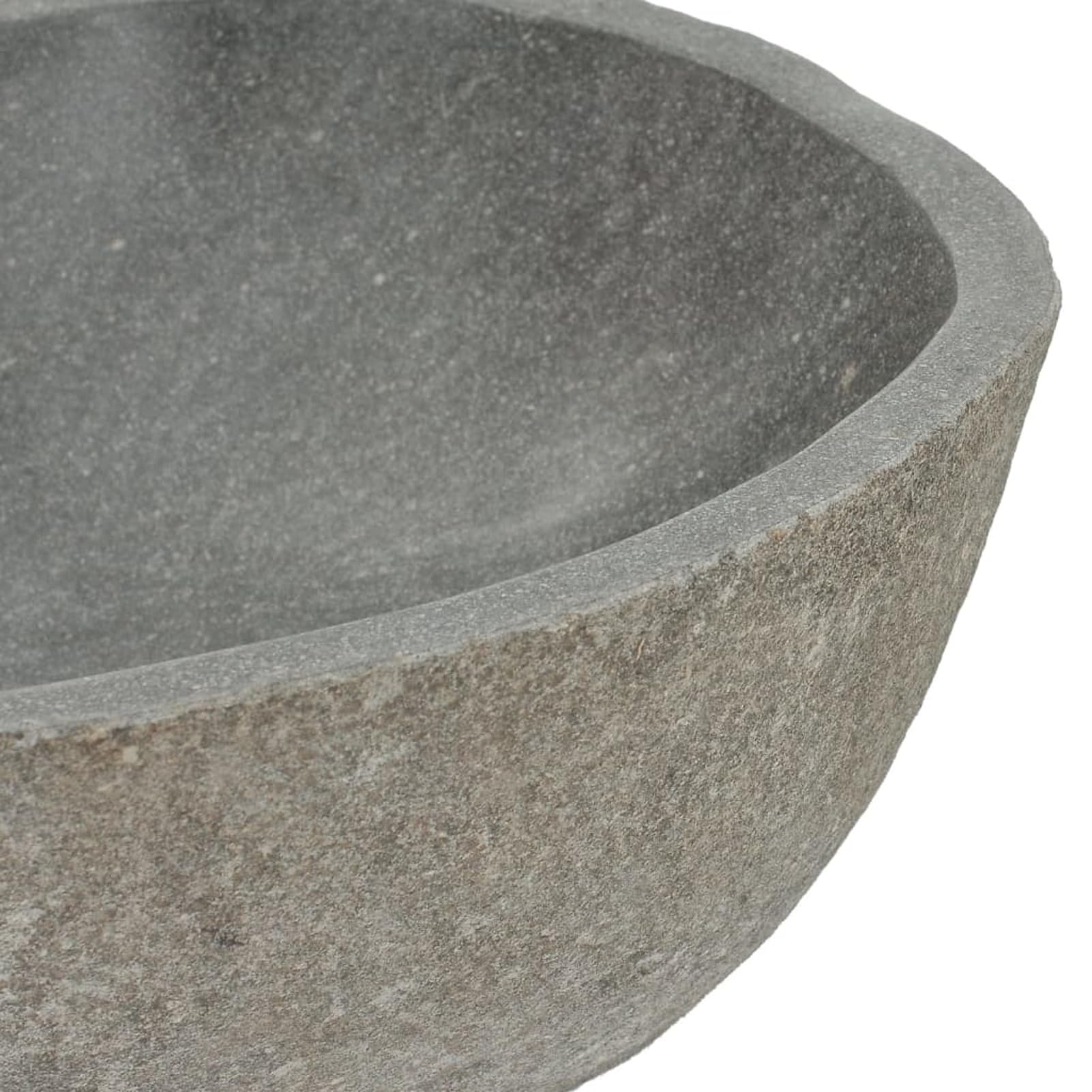 BaraSh Lavabo de Piedra de río Ovalado 37-46 cm Lavamanos PequeñO Encimera BañO