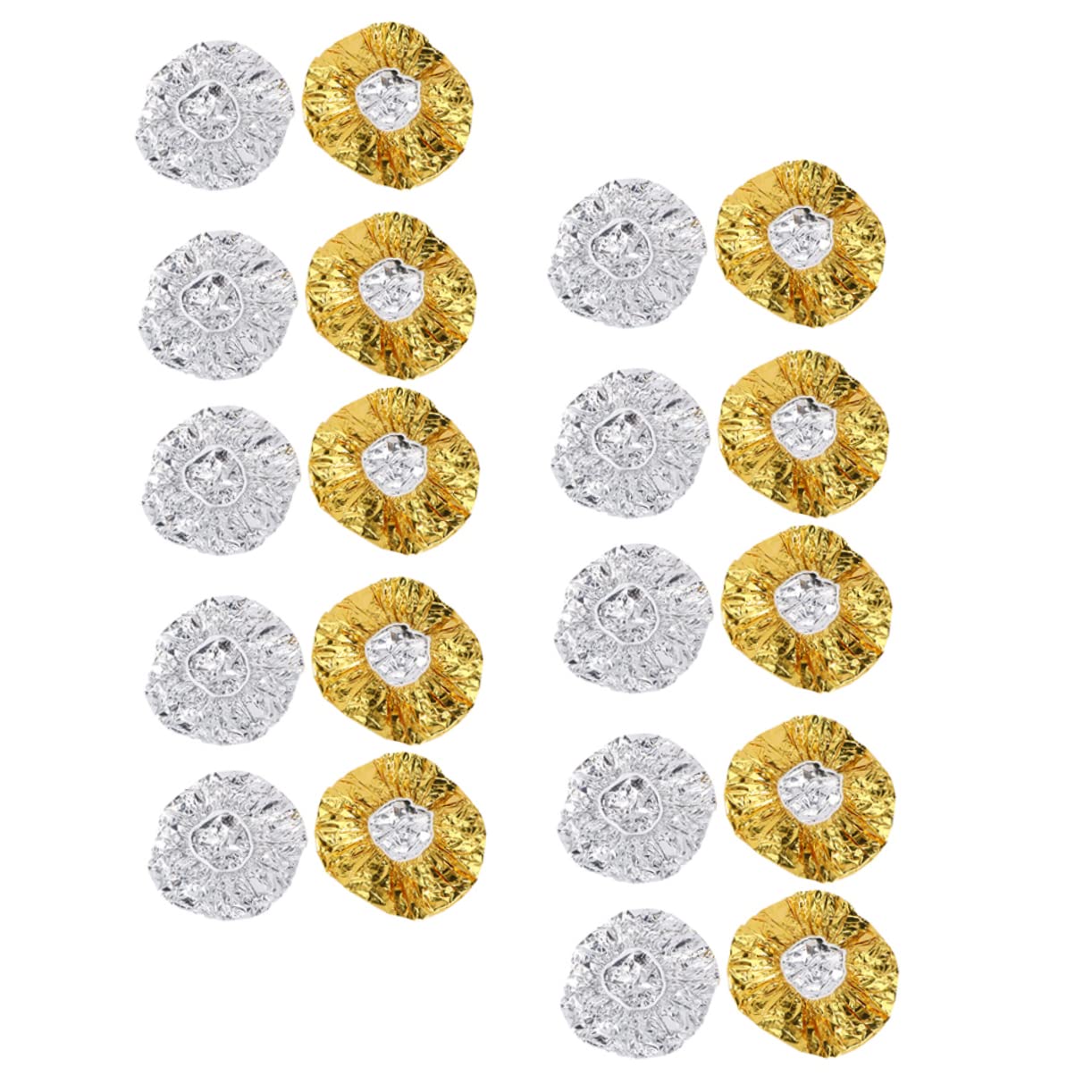 Mikinona Heat Retaining Aluminum Foil Cap for Hair Coloring 20 Disposable Styling Hoods