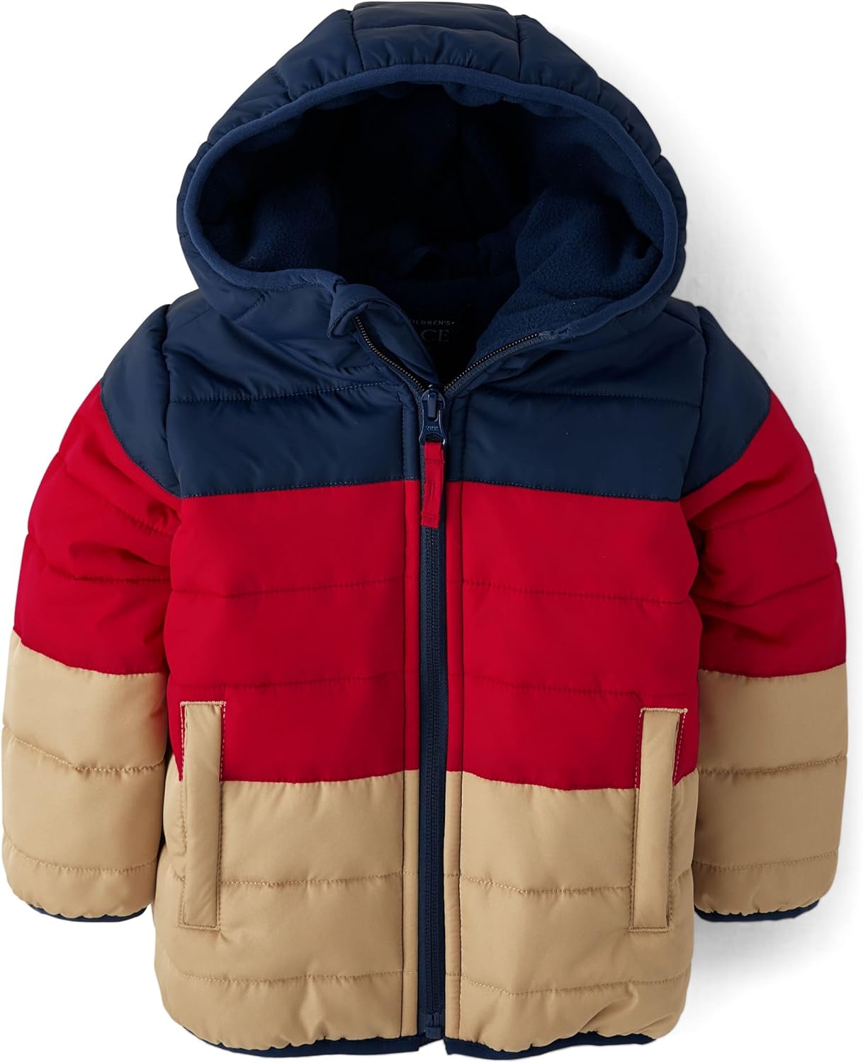 The Children's Place Baby and Toddler Boys' Medium Weight Wind-Resistant, Water-Resistant Puffer Jacket