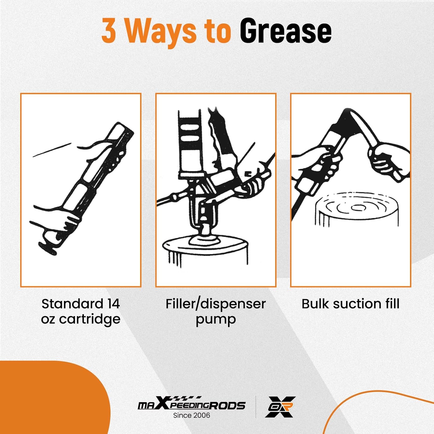 maXpeedingrods Pneumatic Grease Gun, 6000PSI Air Operated Grease Gun, Automatic Continuous Cycle Heavy Duty Air Compressor Grease Gun with 14 oz Load
