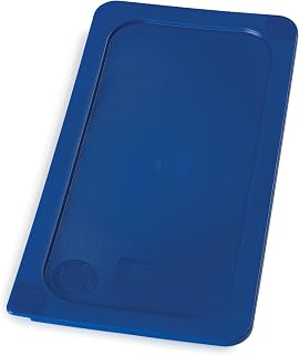 Carlisle FoodService Products StorPlus EZ Access Lid, Cover for 1/3 Size Food Pans, 12.75" x 6.78" x 0.5", 6 Count, Blue