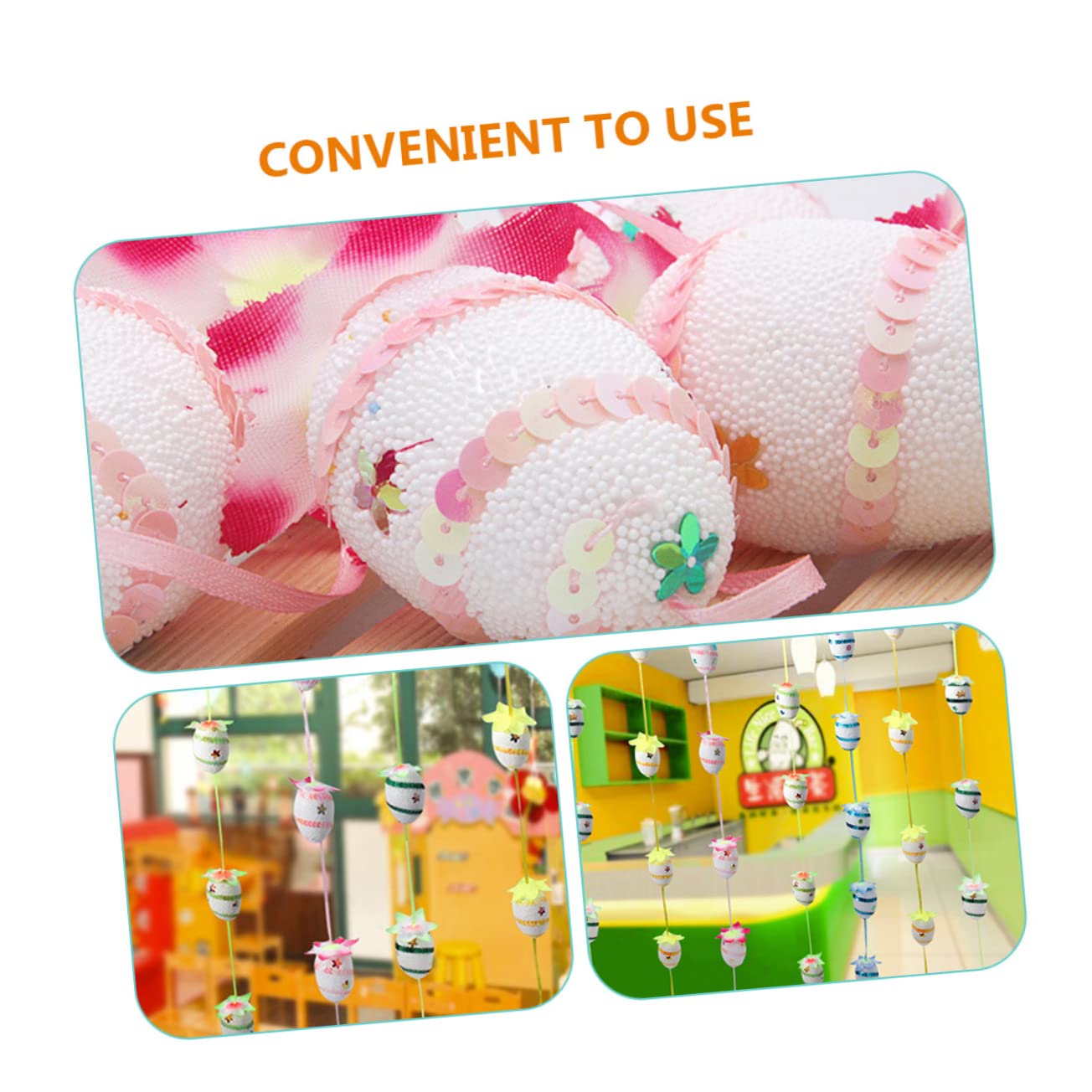 Amosfun 5 Set Forniture Pasquali Easter Egg Easter Decoration Decorazioni Per Albero Di Natale Illuminate Venni Uova Da Decorare Schiume Decorazioni A Base Di Uova Schiuma 3 Pezzi * 5